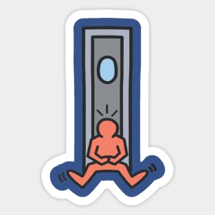 sit alone Classic Sticker